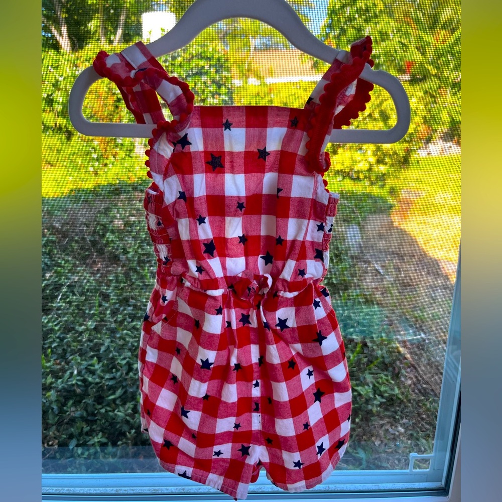 cat & jack, holiday romper size 12 months